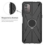 LiuShan Compatible with Nokia G11 case,Nokia G21 case,360° Rotation Ring Holder Kickstand Military Grade Shockproof Cover for Nokia G11 / Nokia G21 Smartphone(Not Applicable Nokia G10 / G20,Black