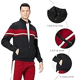 LBL Leading the Better Life Men's Casual Tracksuit Activewear Joggers Sports Set Full Zip Sweat Suit Black L