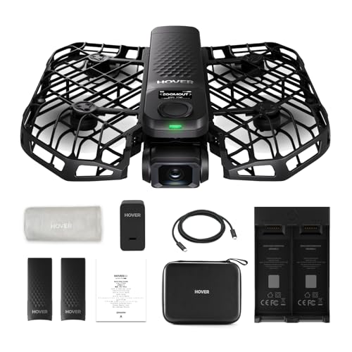 HOVERAir X1 PRO 4K Action Flying Camera, Foldable Drone with Camera with 42 KM/H Follow Speed, 10+ Fully Automatic Flight Modes, Fly Anywhere with OmniTerrain, SmoothCapture 2.0(Basic Combo)
