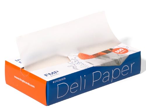 Fit Meal Prep [500 Pack] 10 x 10.75" Wax Paper Sheets for Food, Interfolded Precut Deli Pop Up Grease-Proof Sandwich Paper Wraps, Waterproof for Lunch, Food Basket, Microwave Cover, BBQ
