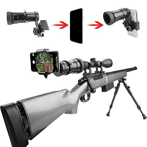 SOLOMARK Rifle Scope Smartphone Adapter, Quick Telescopic Focus Adjuster and Wrap Gun Scope (Out Diameter of Eyepiece Within 37-46mm) Adapter Record Hunting Moment by Phone