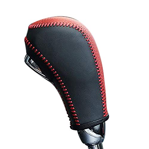 JI Loncky Custom Fit Car Black Genuine Leather Gear Shift Knob Cover for Chevrolet Cruze 2011 2012 2013 2014 2015 / Chevrolet Aveo 2007 2008 2009 2010 2011 Automatic Accessories