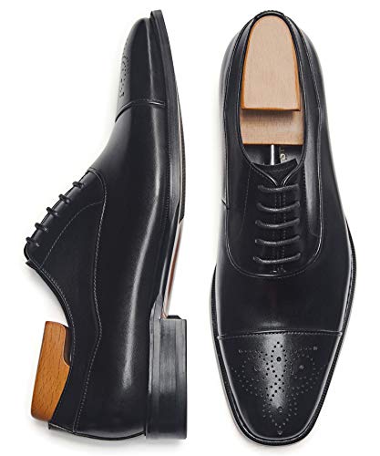 Latest Model Men Dress Shoes Formal Oxford Office Genuine Leather Shoes Black