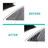 1 Pcs Car Rear Window Shutter Cover Compatible for Audi A4 S4 B9 Sedan 2017 2018 2019 Quater Window Louvers Side Vent Trim Grille Car Accessories(Glossy Black)