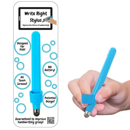 Handwriting Improvement Tool for Children, Perfect for Learning Writing Skills, Compatible with All Tablets, Montessori-Inspired Educational Stylus for Schools - Write Right Stylus