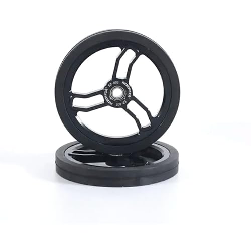 Stylish 80mm Easy Wheels for Brompton model 2023 Black