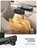 Lamicall Car Headrest Tablet Holder - [Lockable] [3 in 1 Extension Arm] Upgrade Tablet Mount for Car Backseat, Road Trip Essentials for Kids, for iPad Pro, Air, Mini, Galaxy, Fire HD, 4.7-13" Tablets