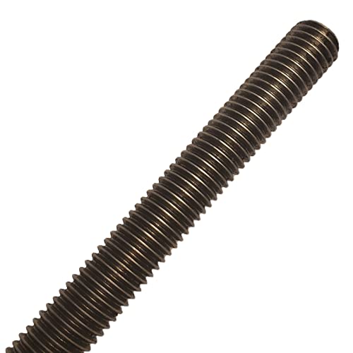 Fasteners Plus A307 Fully Threaded Rod, 1 1/2" Diameter, 6 Thread Size, 18" Length, Right Hand Threads Designed for Hanging Fixtures, Sprinklers, Lights - Plain Finish