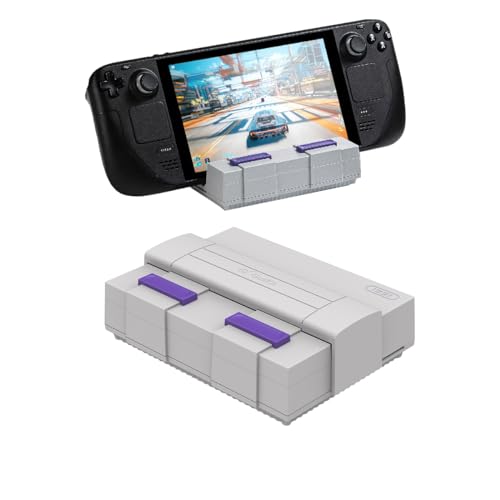 GuliKit 7 in 1 Docking Station for Steam Deck LCD/OLED,ROG Ally,Switch,AYANEO,4K@60Hz HDMI TV Display Video Output, PD USB C Charging 100W Charger Base with Retro SNES Themed Design & 4 TF Card Slots