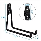 Garage Hooks, 4 Pack Wall Mount Storage Hanger with 2 Extension Cord Holder Organizer, Heavy-Duty 7.5 inch Long Hooks for Ladder, Ski, Sports, Utility, Garden Tool, Hose Storage Rack Organizer