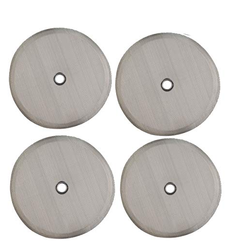 French Coffee Press Replacement Filter - 4.6" Universal 12-Cup (1500ml) Reusable Stainless Steel Metal Filter Mesh for Bodum French Press Coffee Makers, Espresso & Tea Machines(4 Pack)