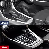 KELEIMAI Car Accessories Fit for RAV4 2019 2020 2021 2022 2023 2024 Center Console Gear Shift Control Panel Cover Interior Frame Trim (Matte Silver) ABS 2 PCS