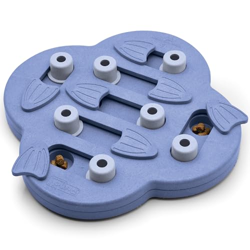 Outward Hound by Nina Ottosson Dog Hide N' Slide Treat Puzzle Enrichment Toy, Level 2 Intermediate, Purple, Composite