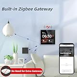 4 Inch Smart Home Control Panel, Smart Scene Wall Switch Panel with Voice/App Control & Built-in Zigbee, Multifunctional Smart Electrical Panel for Various Appliances Devices