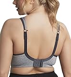 Sculptresse by Panache Women's Plus-Size Non-Padded High-Impact Underwire Sports Bra (#9441), Charcoal Marl, 38J