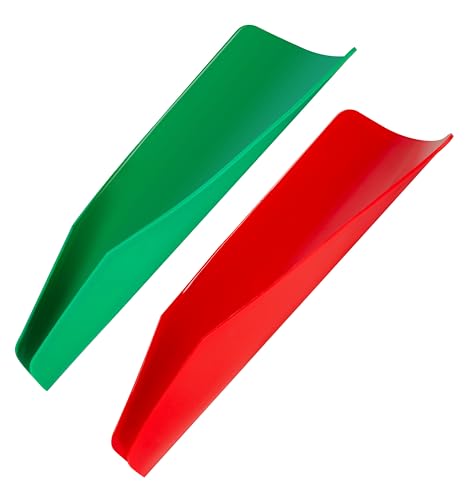 2pk Terbold Flexible Draining Tool | Foldable Flex Oil Funnel for Automotive Use | Easy to Form Bendable Drain Tool for Car Oil Change (Red & Green)