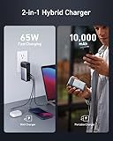 Anker GaNPrime Power Bank, 2-in-1 Hybrid Charger, 10,000mAh 30W USB-C Portable Charger with 65W Wall Charger, Works for iPhone 15/15 Plus/15 Pro/15 Pro Max/14/13, Samsung, Pixel, MacBook, Dell