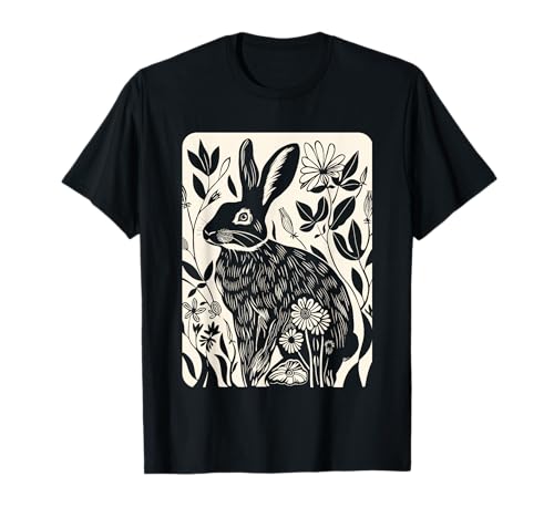 Easter Rabbit Flowers Nature Bunny Lovers, Women, Girls T-Shirt