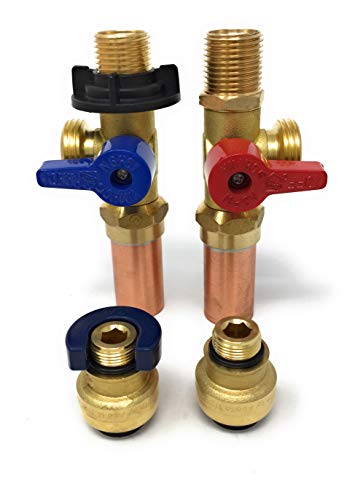 Washing Machine Valve with Water Hammer Arrestor and Push Fit 3/4" MHT [3179]