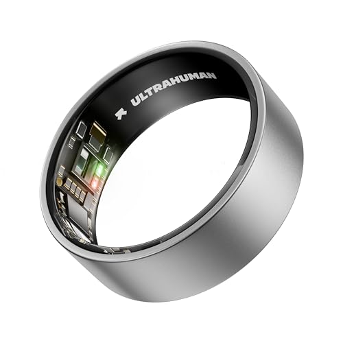 ULTRAHUMAN Ring AIR-Smart Ring Health Tracker, Size First Sizing Kit,Sleep Tracker,Smart Ring for Men/Women,Fitness Tracker (Made in The USA, Raw Titanium, 8)