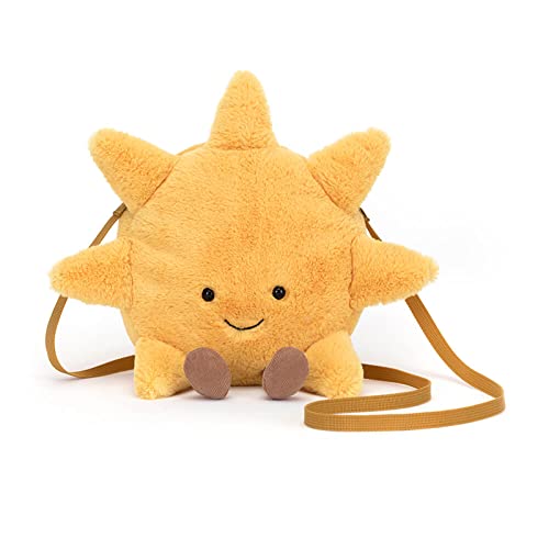 Jellycat Amuseables Sun Plush Bag, 10 inches - Crossbody and Shoulder Purse - Fun and Unique Handbag