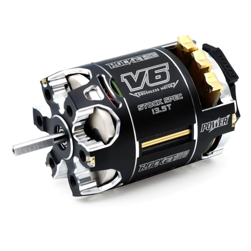 Surpass Hobby Rocket 540 V6 sensored Brushless Motor,Lower Resistance Brushless Motor for 1:10 RC Racing Car (Shaft 3.175, 13.5T kv)