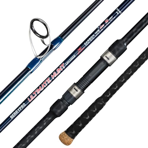 BERRYPRO Surf Spinning Rod Full Carbon Surf Fishing Rod with Fuji Guide (9'/10'/11'/12') (12'-Spinning-2pc)