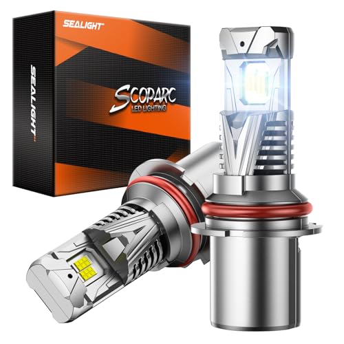 SEALIGHT 9004/HB1 LED Fog Lamps or DRL 60000LM 9×Brightness High Power for ATVs & Powersports, 2025 Version, S7S Series Wireless 9004 Fog Lights Water Proof 10 Years Lifespan- Pack of 2