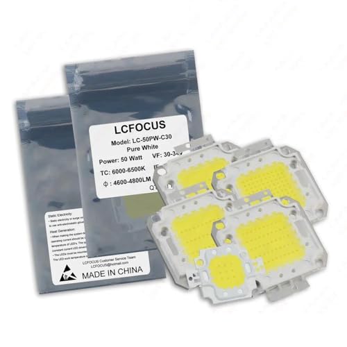 5 Pcs High Power 50W 80W 100W LED SMD Bulb SMD Diode Beads Low Power Consumption, High Brightness,Pure White,50W
