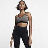 NIKE Women's Pro Indy Bra (X-Large, Grey/Black)