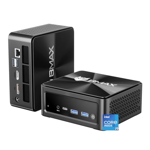 Bmax Mini PC B9 Power Intel Core i9-12900HK(up to 5.0GHz,14C/20T) 32GB DDR4/1TB NVMe SSD Mini Desktop Computer WiFi6 BT5.2 Mini Computer DP/Type-C/HDMI Triple-Display 4K/60Hz