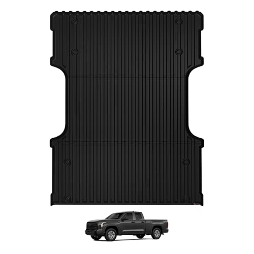 TripleAliners Truck Bed Mat Compatible with 2022 2023 2024 2025 Toyota Tundra Accessories 6.5FT Vehicle Liner Perfectly Flush All Weather Protection TPE Heavy Duty Pickup Car Bed Cargo Mat