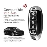 Keylessbest Replacement for 2020 2021 2022 2023 Hyundai Elantra Key Fob Remote Control NYOMBEC5FOB2004 5 Buttons 6A 434MHz