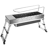 Spark4grill Automatic Rotating Charcoal BBQ Grill Barbecue Stainless Steel (Ⅱ) latest model