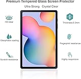 ZenRich (2 Pack) Anti-Glare Screen Protector for Samsung Galaxy Tab S6 Lite 10.4'' 2024/2022/2020, 9H Hardness Tempered Glass Screen Film for S Pen Compatible/Scratch Resistant/Bubble Free