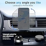 Electric Vacuum Magnetic Suction Phone Holder, Adjustable and Foldable Magnetic Suction Phone Holder Mount for Car, Strong Magnetic Car Phone Holder for All Phones (Adjustable and Telescopic -Sliver)