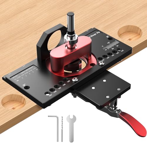 M-T Concealed Hinge Jig, 35mm Metal Cabinet door Hinge Jig Hole Drilling with Quick Clamp and Dust Vacuum Adapter for Woodworking Cabinet Door Hinges Mounting Tool Hardware