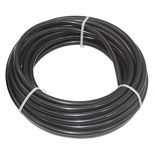 Qolekog Air Line 1/2" Tube OD Pneumatic Nylon Tube SAE J844 Airline For Air Brake Tubing or Fluid Transfer (Black 32.8Ft)