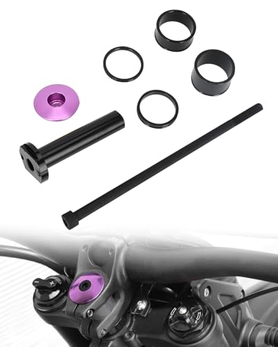 BAOUFF Stem Lock for Ebike,Headset Spacer with Handlebar Stem Top Cap Base and Extended Nut for Surron Light Bee/Talaria MX3/E Ride Pro SS/79Bike/X260 - Purple