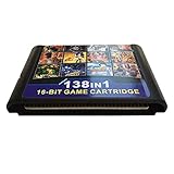 Classic Retro Super Games 138 Games in 1 Multi Game Cartridge for Sega Genesis / Mega Drive 16Bit Game Consoles Black