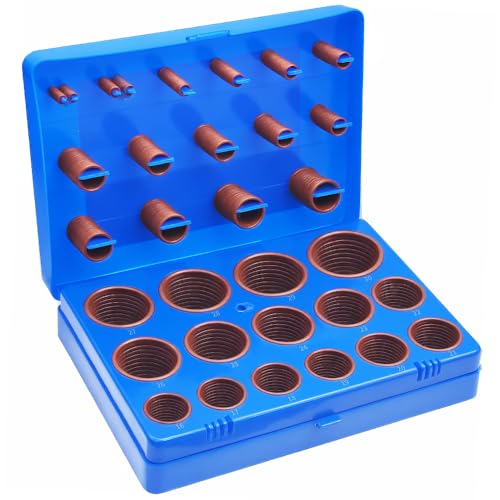 Langina 396PCS 30Sizes Viton O-Ring Kit, Metric Viton O Ring Assortment, FKM O Rings Seal Kit for Hydraulic,Automotive,Engine and Plumbing