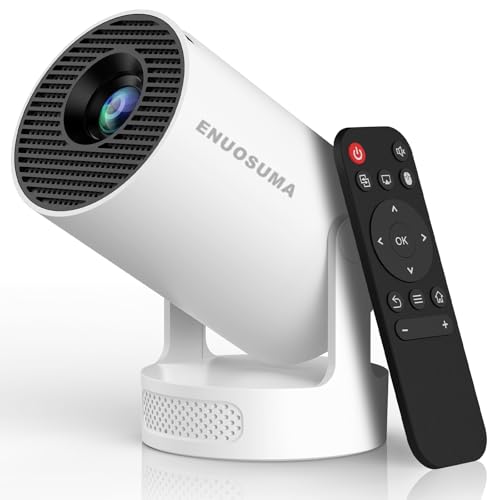 Projector 4K Support, HY300 Ultra Mini Projector with Wifi6 and Bluetooth, 5w Soundbase Speaker, Auto Vertical Keystone 210°Rotatable Portable Proyector for Home Bedroom Outdoor