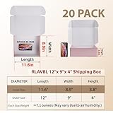 RLAVBL 12x9x4 Shipping Boxes Set of 20, Pink Corrugated Cardboard Box for Packing, Mailing, Business, Gift