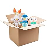 Pokemon Fire, Grass & Water Type 8" Plush Assorted Blind Box 3-Pack - Receive 3 Random Characters & Rare Silver Starters - Surprise Stuffed Animal Toy Figures - Easter Gift for Kids, Boys, Girls 2+