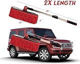 Car Duster Exterior Scratch Free,Soft Car Brush Kit for Car,Truck,SUV,RV and Motorcycle,Wax Cotton Hair,Car Dusters with Extendable Handle,Duster for car Cleaning,Dust Pollen Removing,No Lint