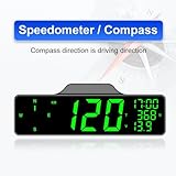 OinDoDi Truck GPS Speedometer Heads Up Display for Cars Digital MPH Odometer auto Compass for Dashboard Battery Voltage Speeding Alert HUD for Golf cart All Vehicles