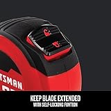 CRAFTSMAN 25-Ft Tape Measure with Fraction Markings, Retractable, Self-Locking Blade (CMHT37225)