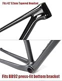 KLYso 27.5er MTB Frame 15.5''/17 Inch Light Weight BB92 Press-in Bottom Bracket Disc Brake XC Bicycle Frame Quick Release Rear Spacing 135X9mm(Matte Black,27.5x15.5'')