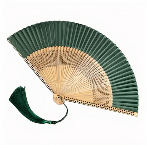 CYFaiLiQ Natural Bamboo, Elegant Chinese Style Folding Bamboo Fan, Retro Style Handheld Fan 21CM (8.75 inches) Suitable for Men and Women