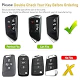 Sucxyor Compatible with Volkswagen Key Fob Cover Atlas Golf ID.4 Atlas Cross Sport,2022-2024 Golf ID.4 2024 2025 Atlas Cross Sport/Atlas Key Fob Case,Metal Shell & Soft Silicone Protection